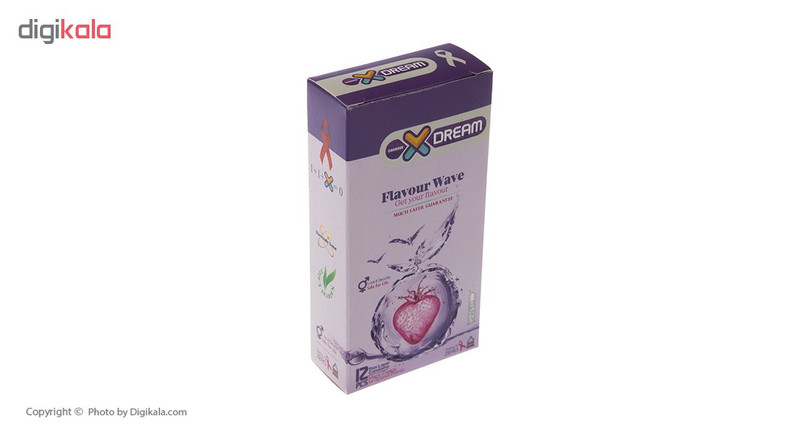 کاندوم ایکس دریم مدل Flavour Wave بسته 12 عددی
