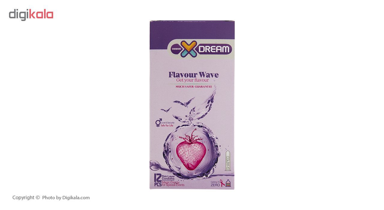 کاندوم ایکس دریم مدل Flavour Wave بسته 12 عددی -  - 2
