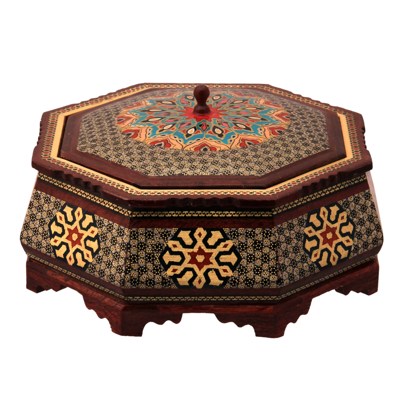 شکلات خوری خاتم کاری  کد 1-70199