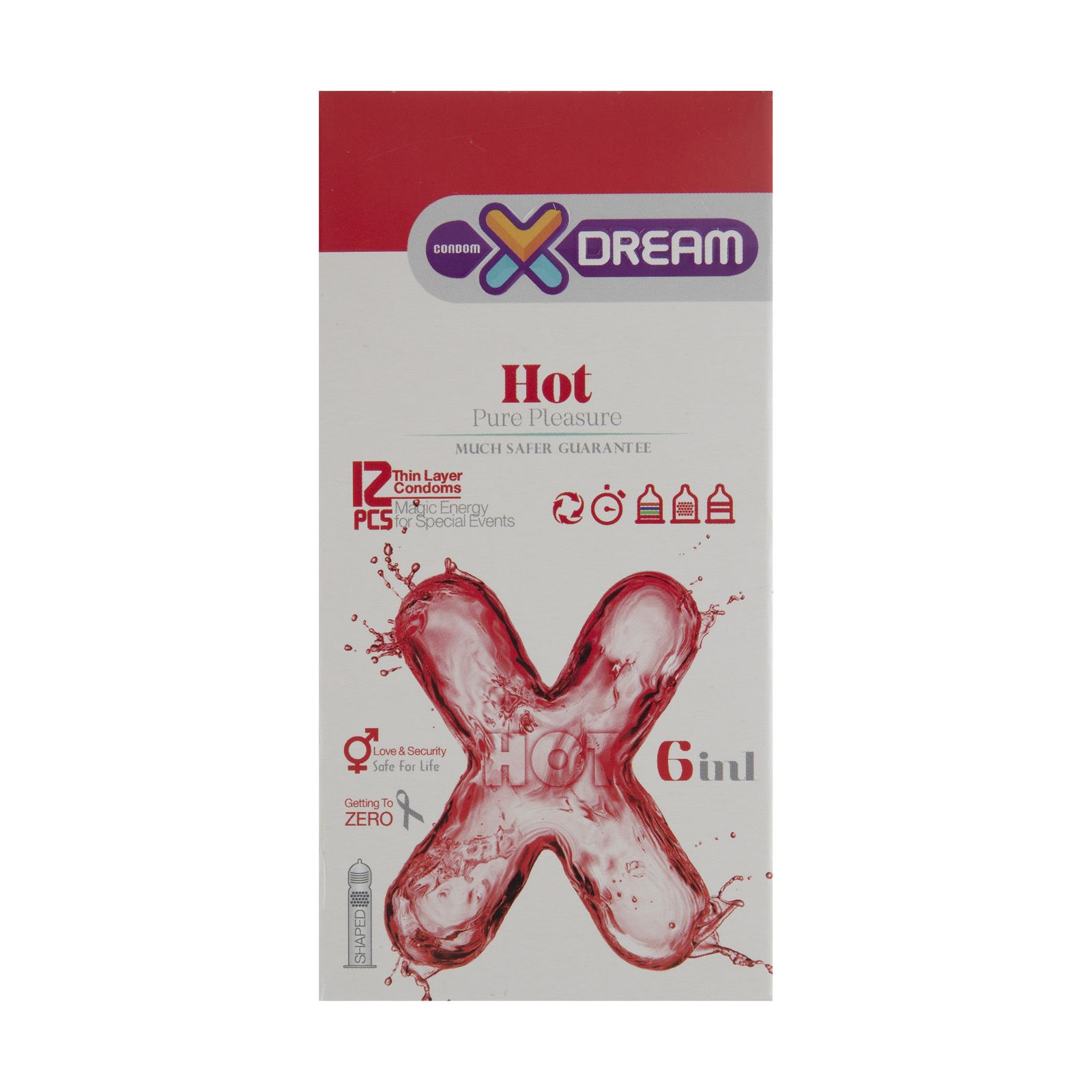 کاندوم ایکس دریم مدل Hot بسته 12 عددی -  - 1
