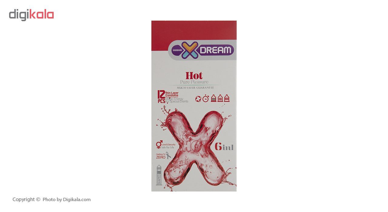 کاندوم ایکس دریم مدل Hot بسته 12 عددی -  - 2