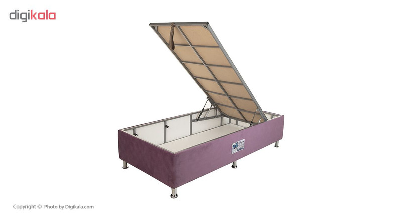 تخت خواب یک نفره آسایش باکس مدل AKA106 سایز 200 × 120سانتی متر به همراه تشک طبی فنری مموری فوم