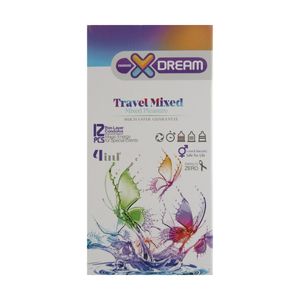 کاندوم ایکس دریم مدل Travel Mixed بسته 12 عددی