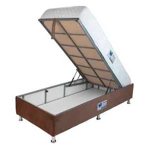 تخت خواب یک نفره آسایش باکس مدل AKA85 سایز 200 × 90 سانتی متر به همراه تشک طبی