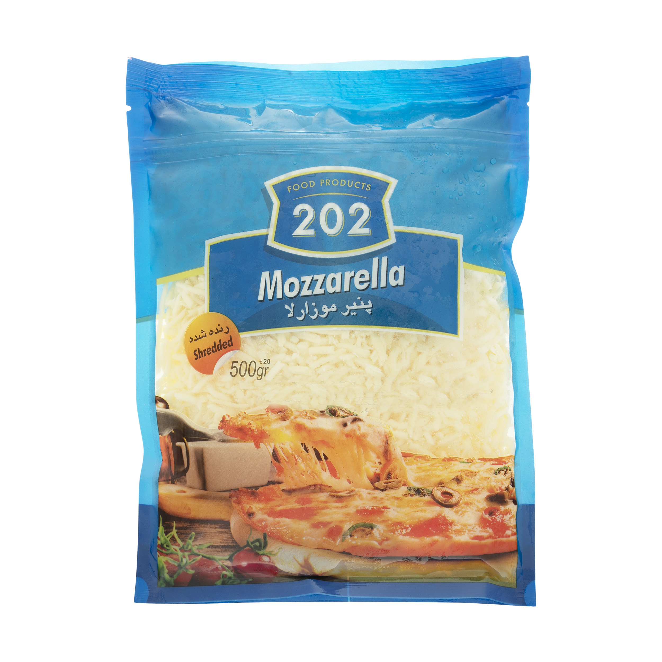 پنیر پیتزا موزارلا 202 وزن 500 گرم