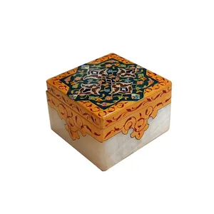 جعبه سنگ مرمر طرح تذهیب ترنج کد 1010