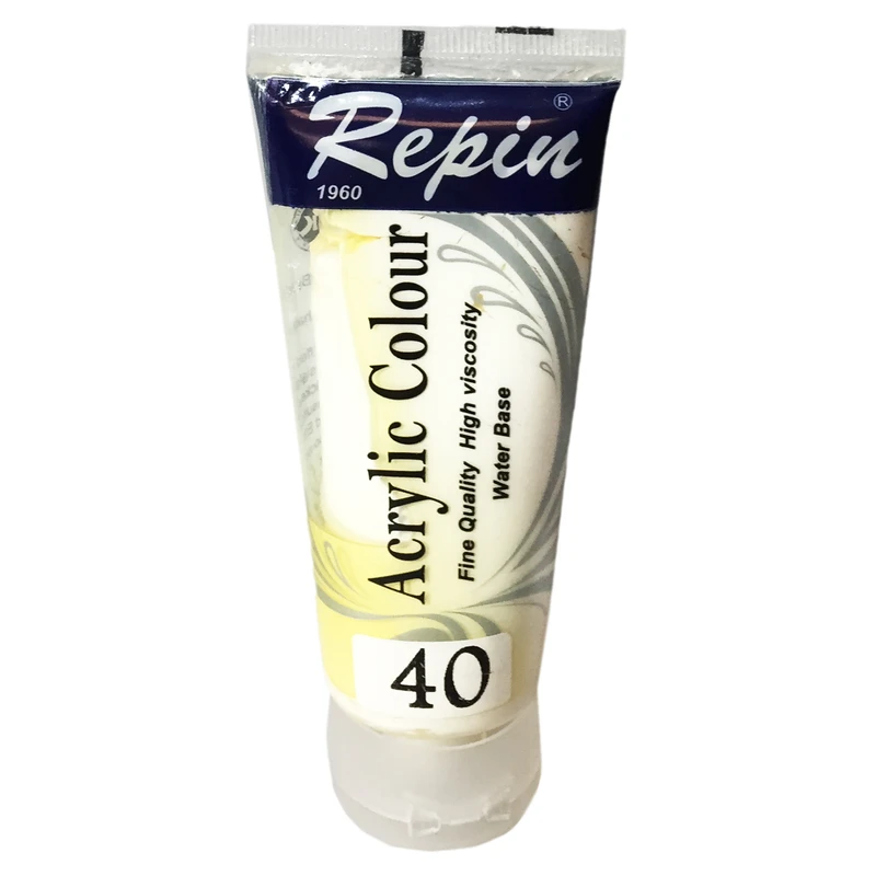 رنگ اکریلیک رپین کد 40 Titanium White حجم 75 میلی لیتر 