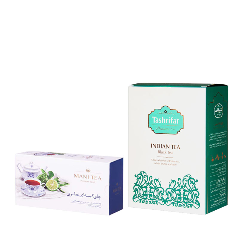 چای سیاه عطری کیسه ای بسته 25 عددی به همراه چای هندی