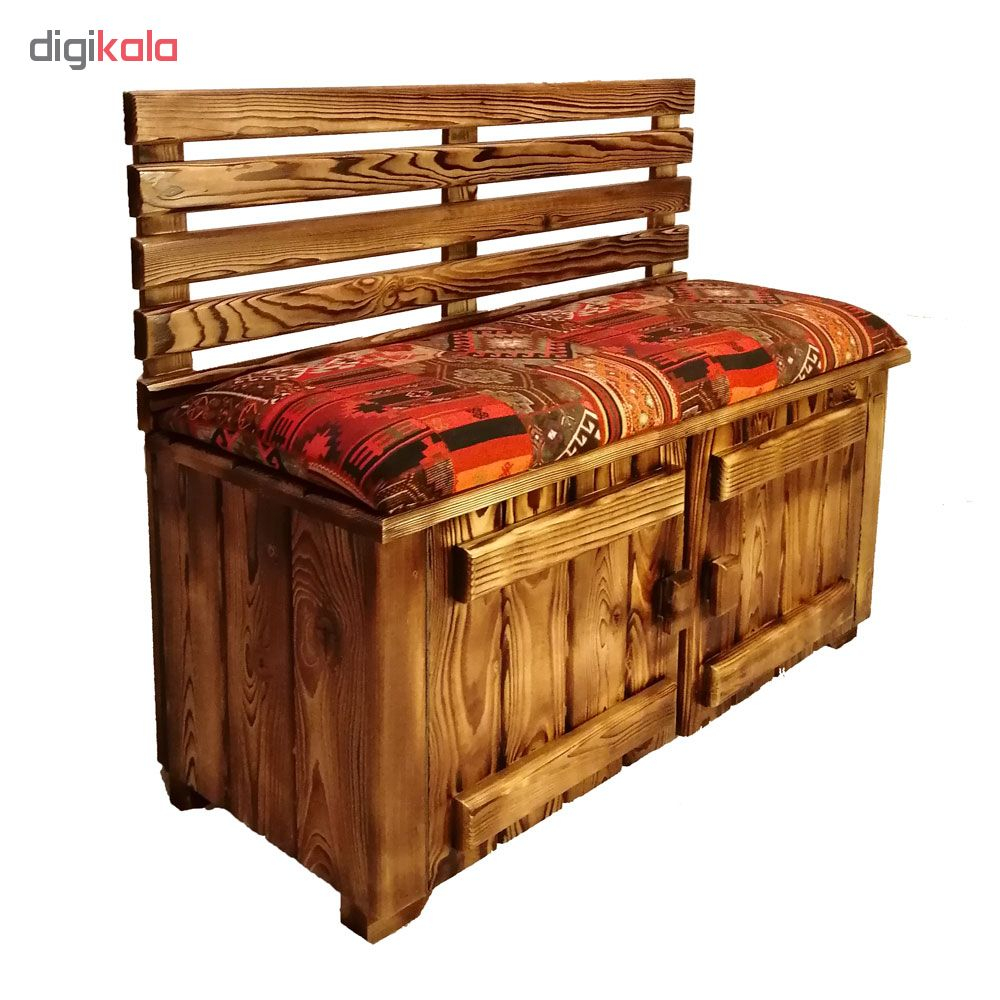 جاکفشی چوبر طرح نیمکت کد 002