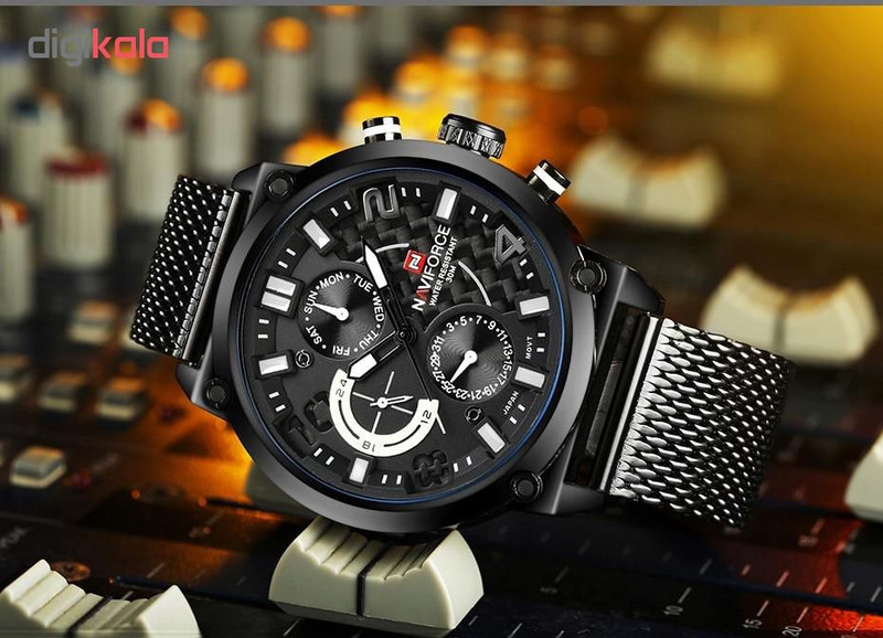 ساعت مچی عقربه ای مردانه نیوی فورس کد NF9068BL-WH2