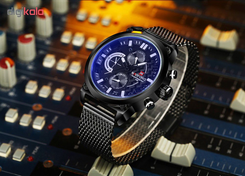 ساعت مچی عقربه ای مردانه نیوی فورس کد NF9068BL-WH2