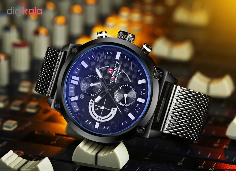 ساعت مچی عقربه ای مردانه نیوی فورس کد NF9068BL-WH2