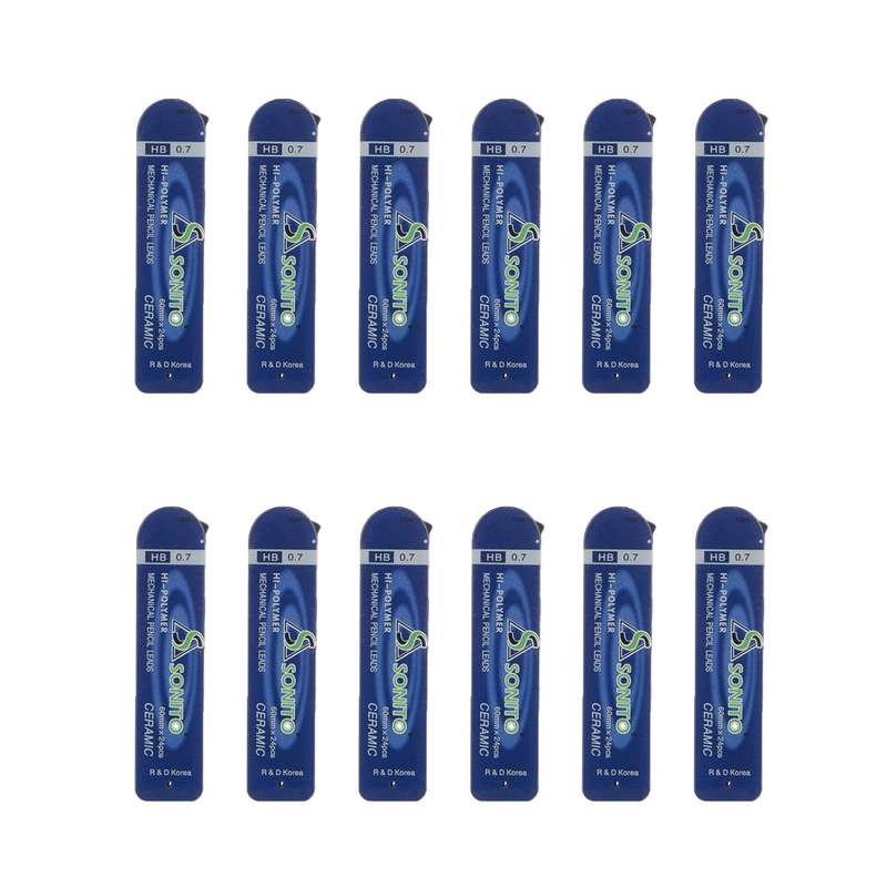 نوک مداد نوکی 0.7 میلی متری سونیتو مدل Hi-Polymer بسته 12 عددی نوک مداد نوکی 0.7 میلی متری سونیتو مدل Hi-Polymer بسته 12 عددی