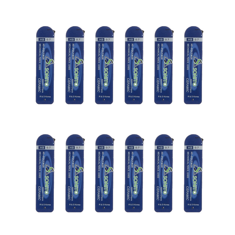 نوک مداد نوکی 0.7 میلی متری سونیتو مدل Hi-Polymer بسته 12 عددی نوک مداد نوکی 0.7 میلی متری سونیتو مدل Hi-Polymer بسته 12 عددی