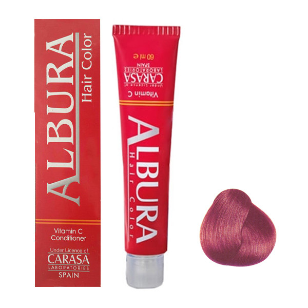 رنگ مو آلبورا مدل carasa شماره 6.66 حجم 100 میلی لیتر رنگ قرمز یاقوتی