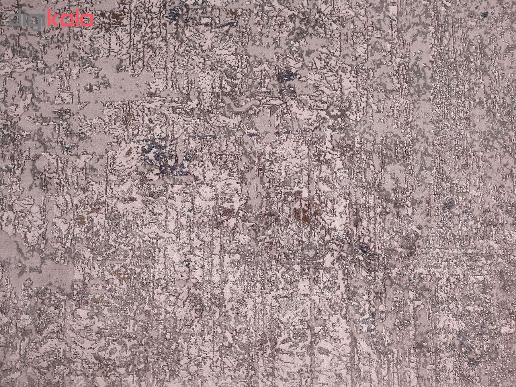 فرش ماشینی زمرد مشهد طرح پتینه کد TA118 زمینه طوسی