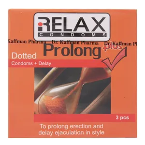 کاندوم ریلکس مدل Prolong Dotted بسته 3 عددی