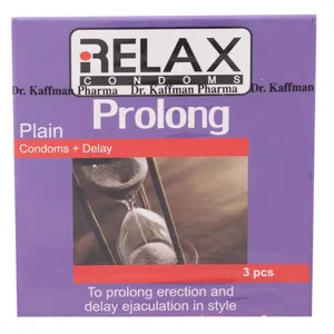 کاندوم ریلکس مدل prolong plain بسته 3 عددی