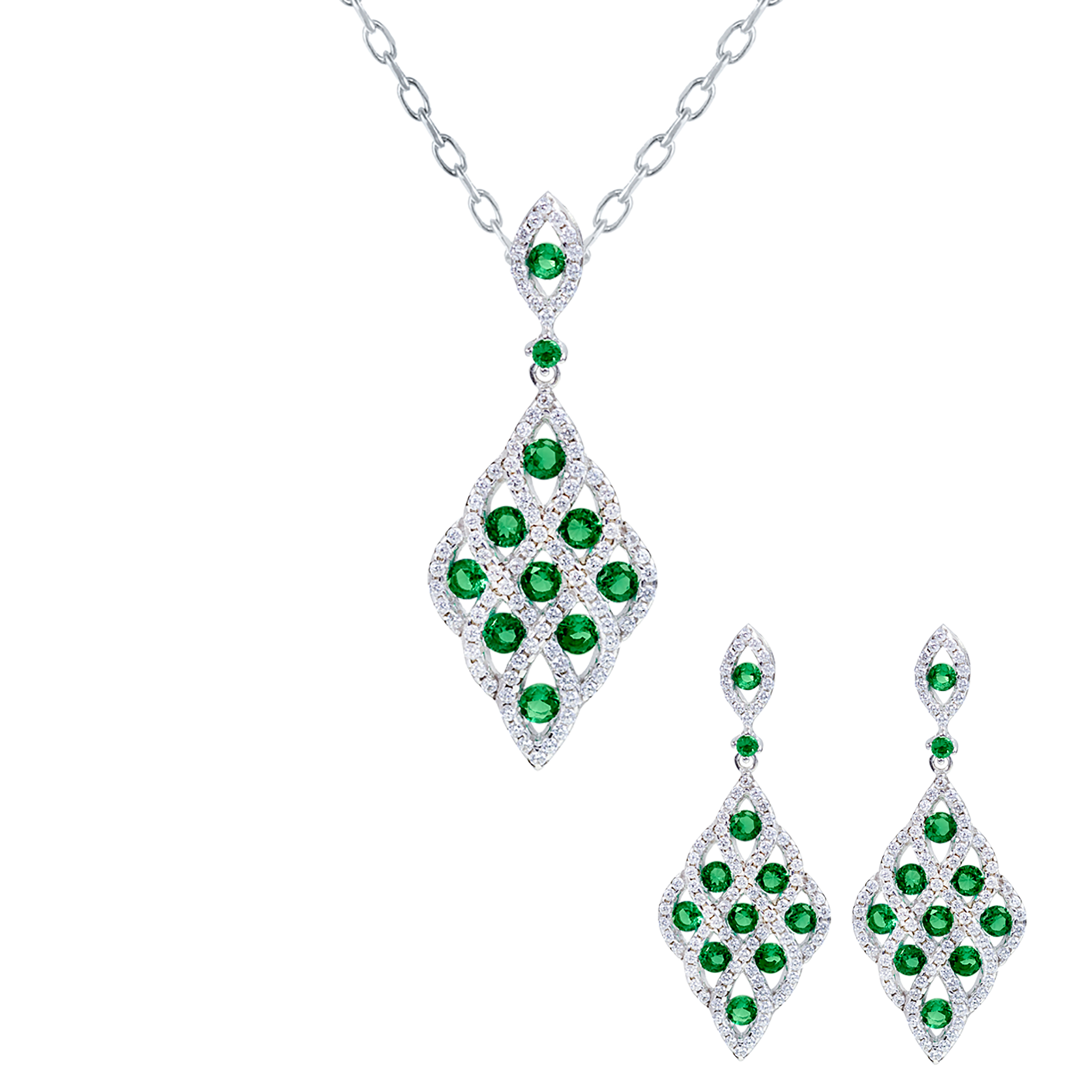 نیم ست نقره زنانه اقلیمه کد NN396