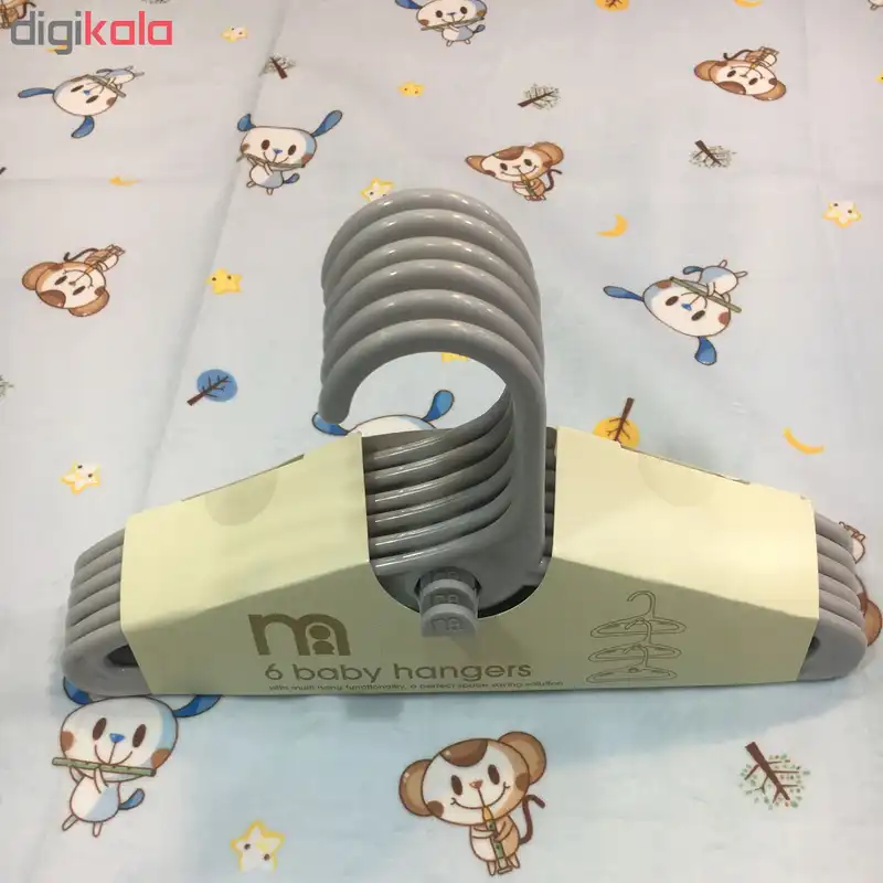 چوب لباسی نوزاد مادرکر کد 2019 بسته 6 عددی