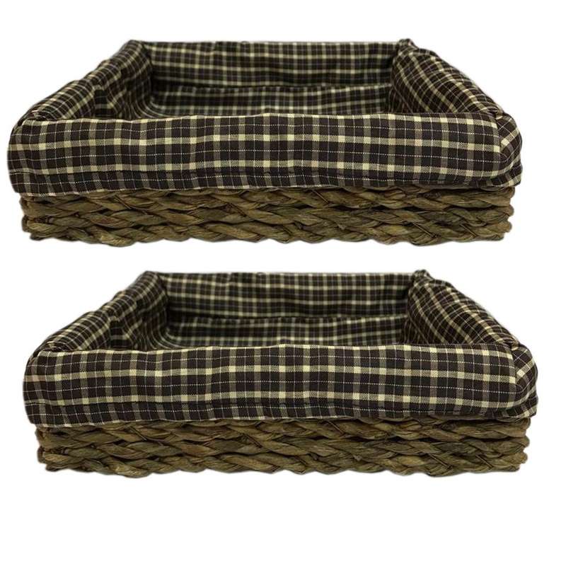 سبد نان طرح حصیری کد 4512 مجموعه 2 عددی