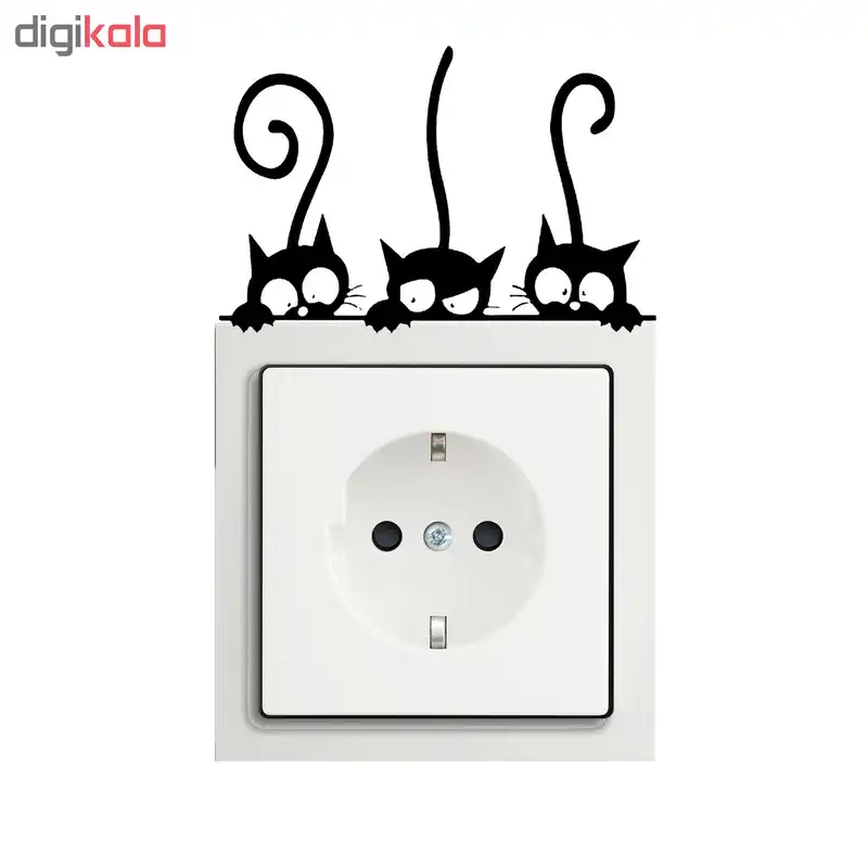استیکر کلید پریز طرح گربه کد M10