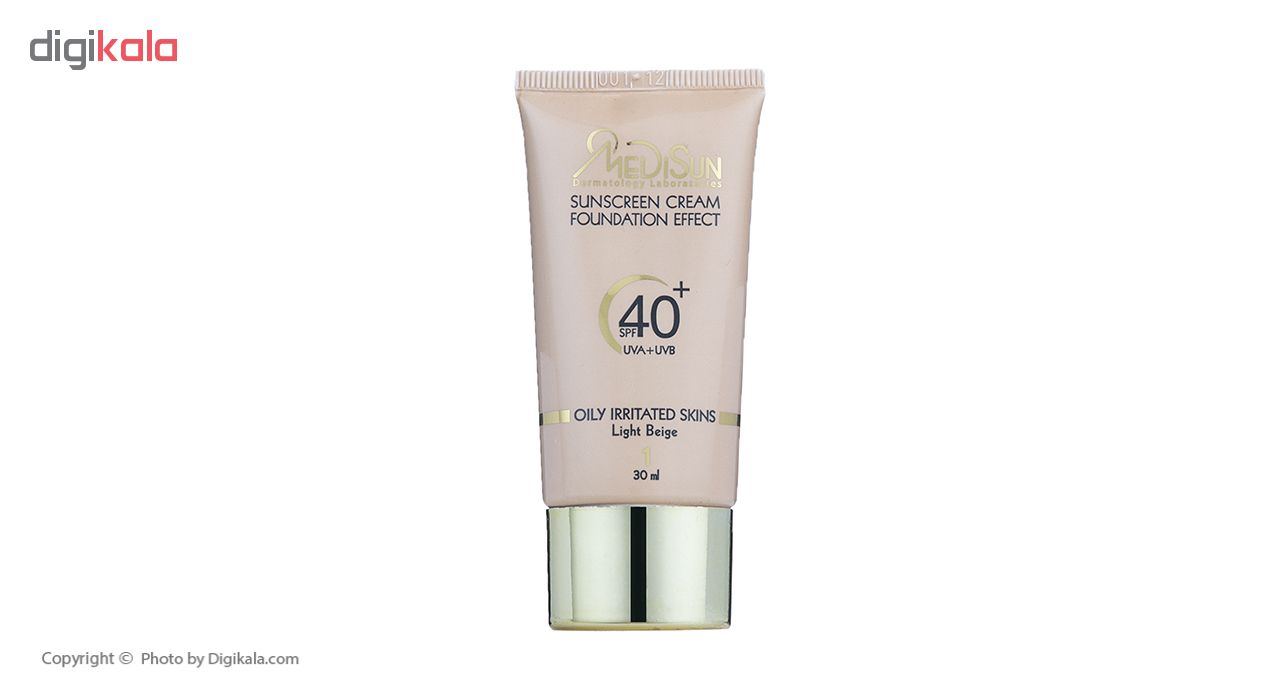 کرم پودر مدیسان مدل Soft Caramel حجم 30 میلی لیتر به همراه کرم ضد آفتاب مدل Gold