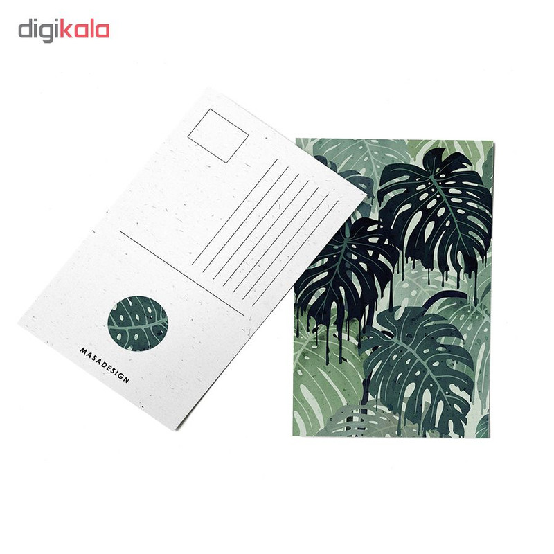 کارت پستال ماسا دیزاین طرح برگ انجیر کد POST25
