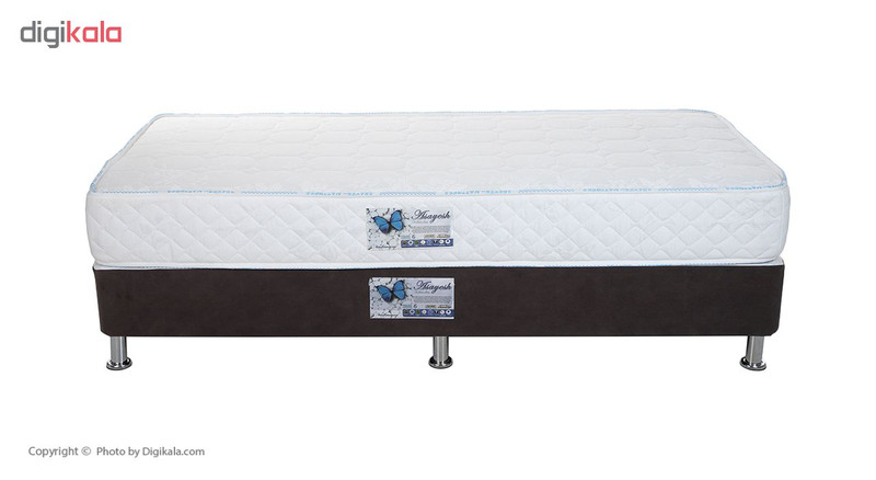 تخت خواب یک نفره آسایش باکس مدل AKA150 به همراه تشک طبی سایز 200 × 120 سانتی‌متر