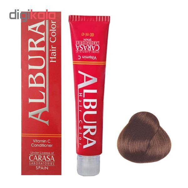رنگ مو آلبورا مدل carasa شماره 4.3 حجم 100 میلی لیتر رنگ قهوه ای طلایی متوسط