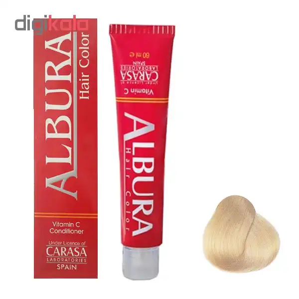 رنگ مو آلبورا مدل carasa شماره N10-11.0 حجم 100 میلی لیتر رنگ بلوند خیلی خیلی روشن