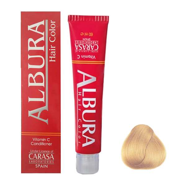 رنگ مو آلبورا مدل carasa شماره 11.3 حجم 100 میلی لیتر رنگ بلوند طلایی خیلی خیلی روشن