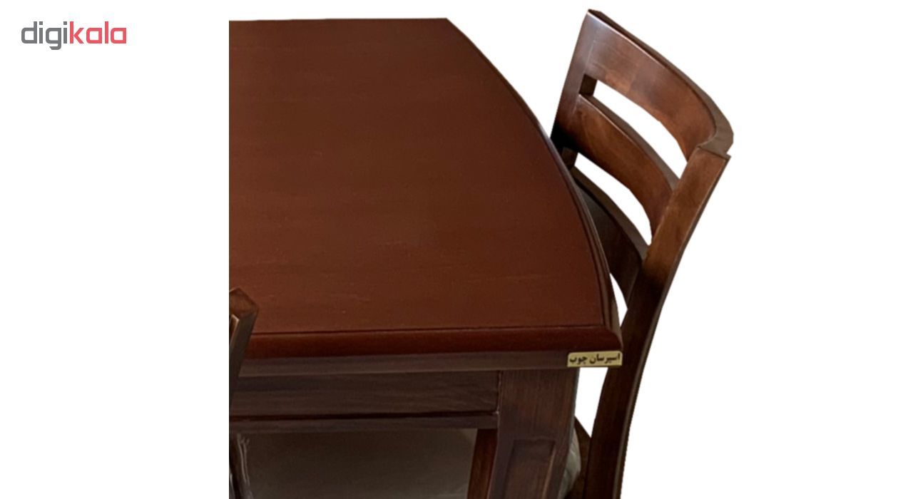 میز و صندلی ناهار خوری اسپرسان چوب مدل Sm47