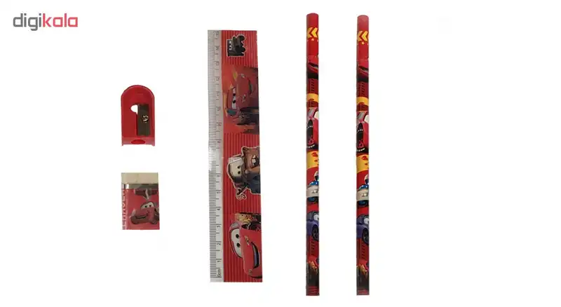 بسته لوازم تحریر مدل Nitroade Car مجموعه 5 عددی