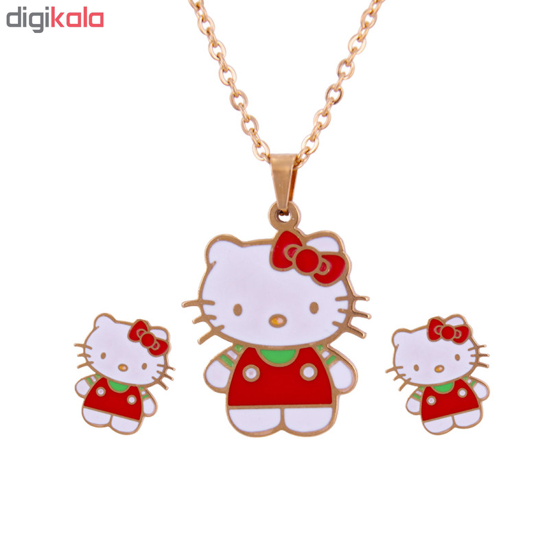 نیم ست دخترانه طرح کیتی کد 1067M15