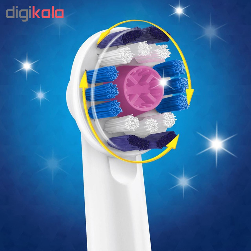 سری یدک مسواک برقی اورال-بی مدل 3D White بسته 2 عددی