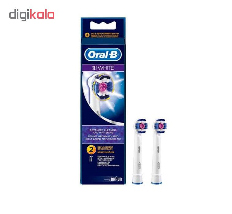 سری یدک مسواک برقی اورال-بی مدل 3D White بسته 2 عددی
