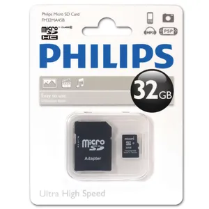 کارت حافظه‌ microSDHC فیلیپس مدل FM32MA45B کلاس 10 استاندارد U1 ظرفیت 32 گیگابایت به همراه آداپتور SD