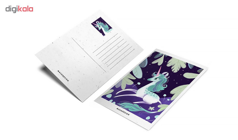 کارت پستال ماسا دیزاین طرح اسب تک شاخ کد POST29