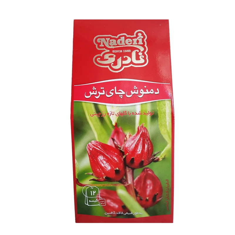 دمنوش كيسه اي چاي ترش نادري بسته 12 عددي