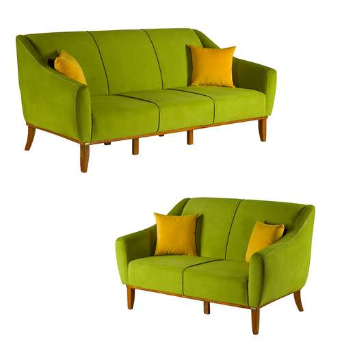 مبل راحتی پنج نفره چشمه نور کد MA-407.3+2-BR-GR-YL