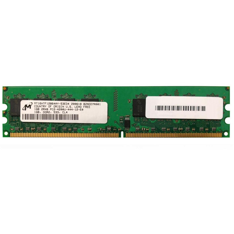 رم دسکتاپ DDR2 تک کاناله 533 مگاهرتز CL4 میکرون مدل MT16HTF12864AY-53ED4 ظرفیت 1 گیگابایت
