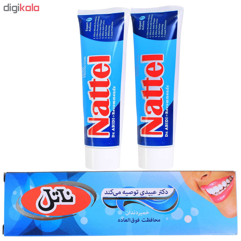 خمیر دندان ناتل کد 02 حجم 120 میلی لیتر مجموعه 2 عددی خمیر دندان ناتل کد 02 حجم 120 میلی لیتر مجموعه 2 عددی