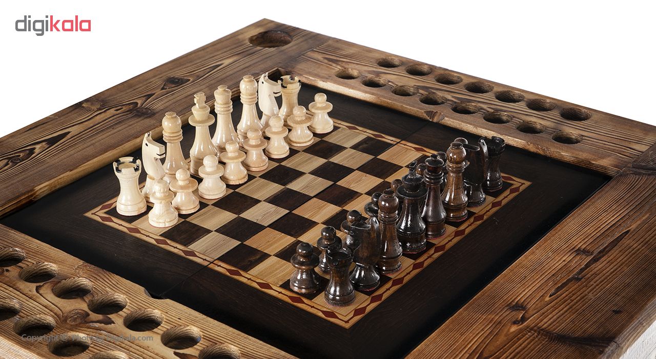 میز و صندلی  شطرنج چوبر کد 002