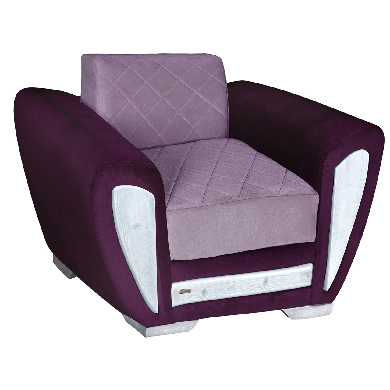 مبل راحتی یک نفره چشمه نور کد MA-307.1-WT-PUR-DPUR