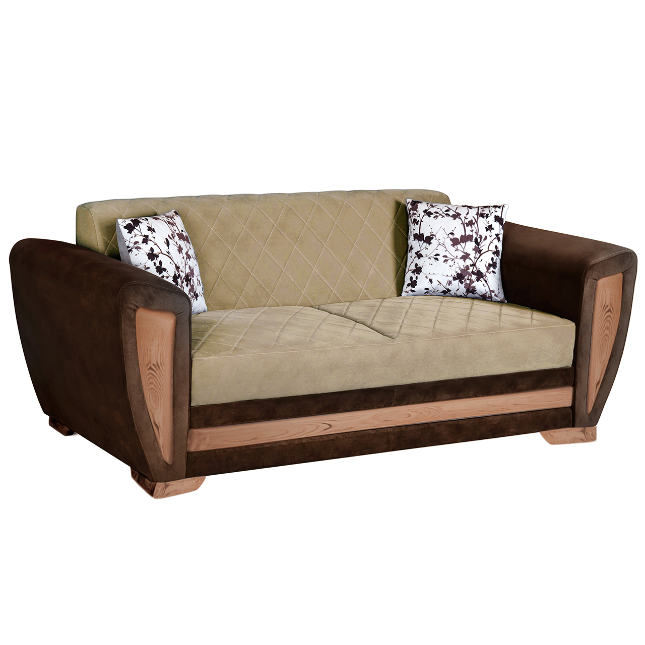 مبل راحتی سه نفره چشمه نور کد MA-307.3-BR-BR-N