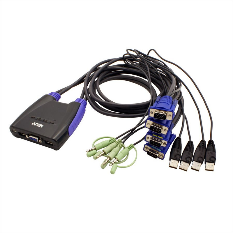 سوییچ چهار پورت VGA KVM آتن مدل CS-64US