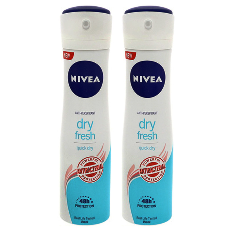اسپری ضد تعریق زنانه نیوآ مدل Dry Fresh حجم 150 میلی لیتر مجموعه 2 عددی اسپری ضد تعریق زنانه نیوآ مدل Dry Fresh حجم 150 میلی لیتر مجموعه 2 عددی