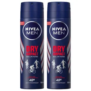 Nivea Dry Impact real life tested Spray For Men 150ml Pack Of 2