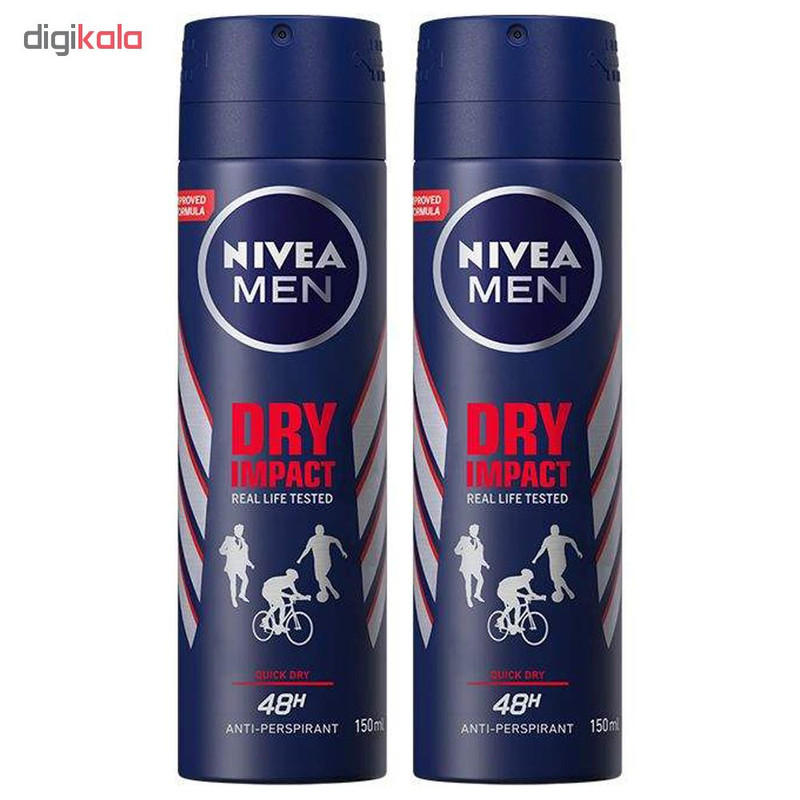 اسپری ضد تعریق مردانه نیوآ مدل Dry Impact real life tested حجم 150 میلی لیتر مجموعه 2 عددی اسپری ضد تعریق مردانه نیوآ مدل Dry Impact real life tested حجم 150 میلی لیتر مجموعه 2 عددی